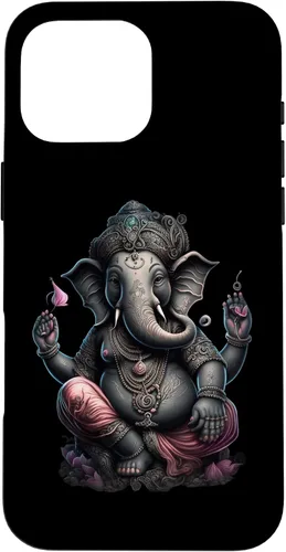 Vista 19 de iPhone 16 Dios hindú Ganesha Lotus Pose Yoga y Meditación Caso