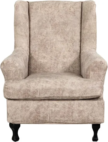 Vista 24 de KRFOONN Fundas para Silla con Respaldo de Alas, 2 Piezas, Fundas Elásticas de Elastano para Silla con Respaldo de Alas, Fundas para Sofá, Fundas