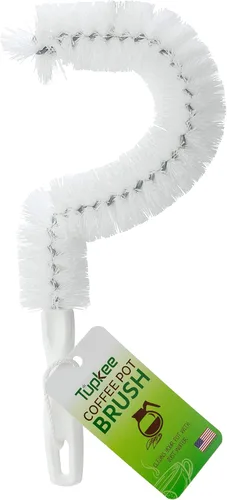 Vista 8 de Cepillo de limpieza para cafetera, curvado, antiarañazos, cerdas de larga duración Durable Long Lasting curved brush with non-scratch bristles for