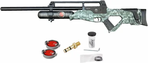 Vista 7 de Hatsan Blitz - Rifle de aire PCP completamente automático con paquete de objetivos de papel Wearable4U 100x y pellets de plomo incluidos