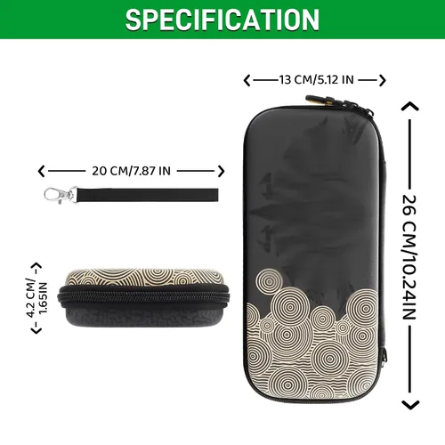 Vista 3 de GLDRAM Theme for Zelda Carrying Case Compatible with Nintendo Switch & OLED, Portable Switch Accessories with Protective Travel Bag, 2 Thumb Grip