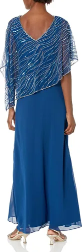 Vista 2 de J Kara Vestido Capelet para mujer