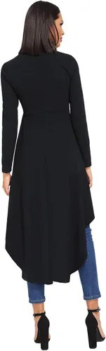 Vista 2 de Floerns Blusa asimétrica de manga larga con doble botón para mujer