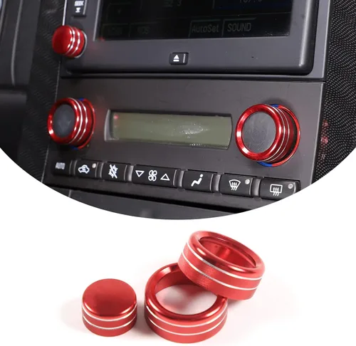 Vista 8 de PIUGILH Cubierta de perilla de ajuste de volumen de aire acondicionado para Corvette C6 2007-2013, accesorios interiores, cubierta de aluminio