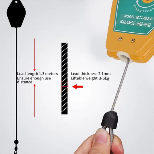 Vista 3 de Balanceador de resorte retráctil portaherramientas de 3 a 11.0 lbs de capacidad resistente para mantenimiento de línea de montaje industrial Equipo