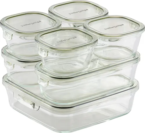 Vista 12 de iwaki PS-PRN-4G1 Heat Resistant Glass Storage Containers, Green, Set of 4, Pack & Range
