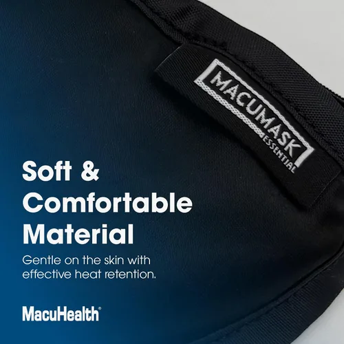 Vista 7 de MacuHealth MacuMask Essential - Compresa de calor húmedo para ojos secos, blefaritis, MGD y fatiga visual digital, correa ajustable, tecnología