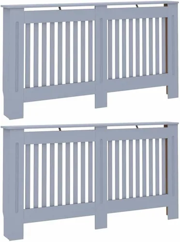 Vista 41 de vidaXL Cubierta del radiador, gabinete de cubierta de calentador de diseño de listones con estante de almacenamiento superior, ocultar tubos Marrón