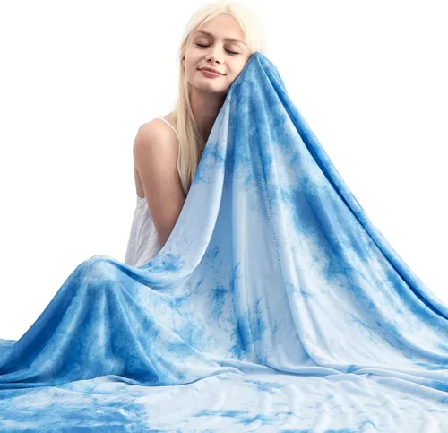 Vista 107 de Marchpower - Manta de enfriamiento para niños que duermen con calor, manta de lana fresca Arc-Chill con diseño de doble cara, fibra de enfriamiento