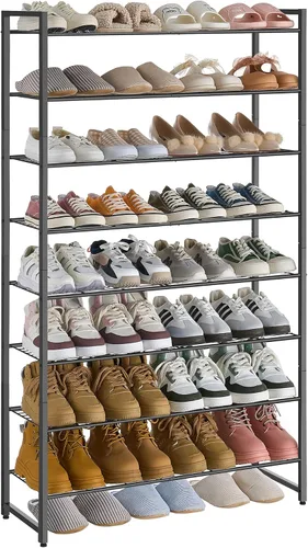 Vista 12 de Nunsino Zapatero de metal, organizador de zapatos de garaje de 6 niveles, con capacidad máxima para 30 pares, estante de almacenamiento de zapatos