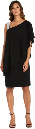 Vista 7 de R&M Richards Vestido asimétrico hasta la rodilla para mujer