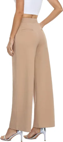 Vista 5 de Dilgul Womens Wide Leg Pants Comfy Loose Casual Sweatpants Elastic Waist Workout Trousers