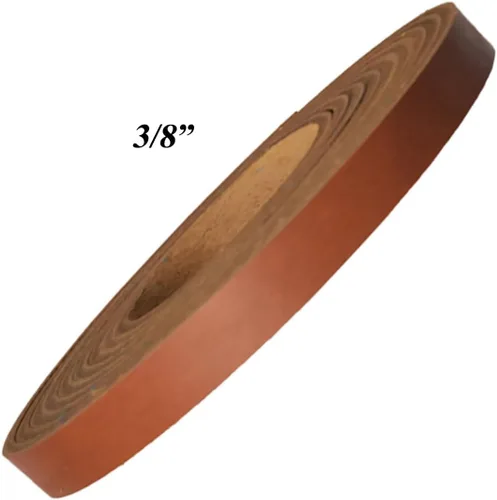 Vista 3 de Tiras de cuero 1.25 pulgadas de ancho – Miel Waxy Latigo tira de cuero hasta 96 pulgadas de largo – 6-7 oz (0.094 – 0.110 in) de piel Pitka