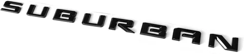 Vista 4 de Emblema Suburban OEM 2021 Letras 3D Compatible con Suburban 84910061 2019-2025 Negro Brillante