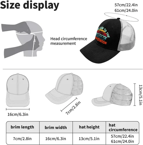 Vista 4 de devor Dad Hat Take Him to The Train Station Baseball Caps for Men Funny Baseball Caps Adjustable
