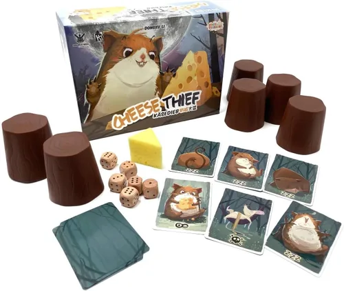 Vista 2 de Juego de mesa El Ladrón de Queso Juego de fiesta para que la familia descubra quién roba el queso Roles ocultos y engaño A partir de 8 años