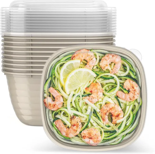 Vista 12 de Bentgo Prep - Tazones con 1 compartimento con tapas de ajuste personalizado, reutilizables, para microondas, duraderos, sin PFAS y BPA, aptos