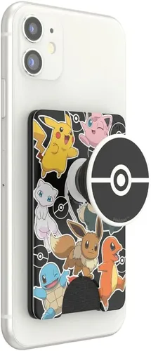 Vista 2 de PopSockets Cartera para teléfono con soporte expandible, tarjetero para teléfono, Pokemon - Pokemon Party