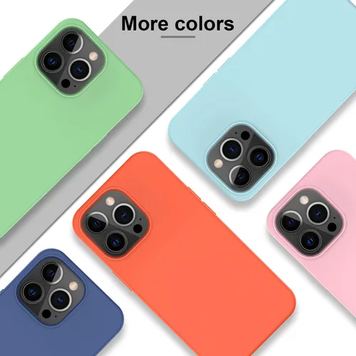 Vista 8 de DEENAKIN Funda compatible con iPhone 13 Pro con protector de pantalla, funda protectora de goma de gel de silicona suave y flexible, ajuste delgado
