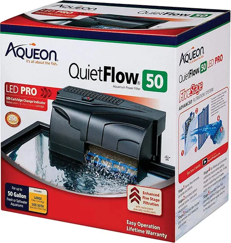 Vista 11 de Aqueon QuietFlow 10 LED PRO Filtro de Potencia para Acuario de Tanque de Peces Para Hasta 20 Galones de Acuarios
