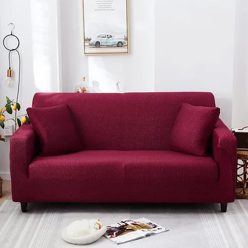 Vista 14 de IMYOGI Fundas elásticas para sofá de alta elasticidad, elegante funda de sofá de color sólido con parte inferior elástica, protector de muebles