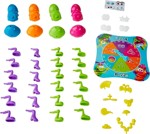 Vista 8 de Hasbro Gaming Cootie - Juego de construcción de insectos para mezclar y combinar 2 a 4 jugadores Juegos de mesa fáciles de preescolar Regalos