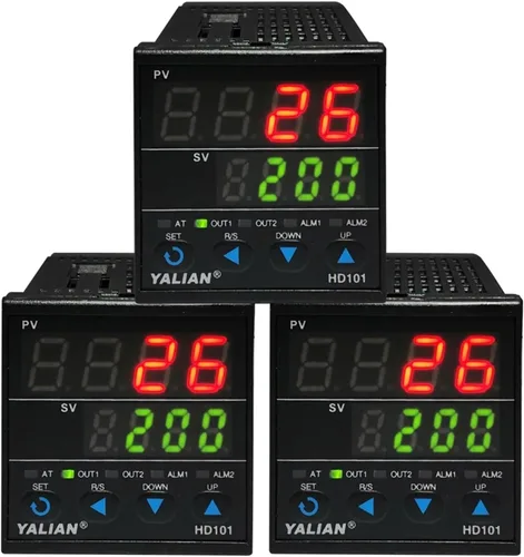 Vista 7 de Pid Temperature Controller Thermoregulator AC 100 to 240V Thermocouple Input Relay Output 2 Line Dispaly for Celsius(C)(HD101)