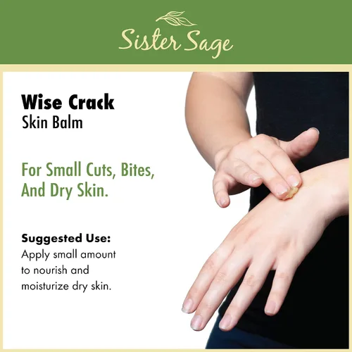 Vista 3 de Wise Crack Skin Balm, bálsamo natural para la piel con caléndula, manteca de karité de lavanda y cera de abejas (2 onzas)