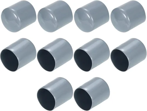 Vista 166 de uxcell 10 tapas de goma para extremos de 0.591 in de identificación, tapa de extremo redondo, protectores de rosca de tornillo, color negro