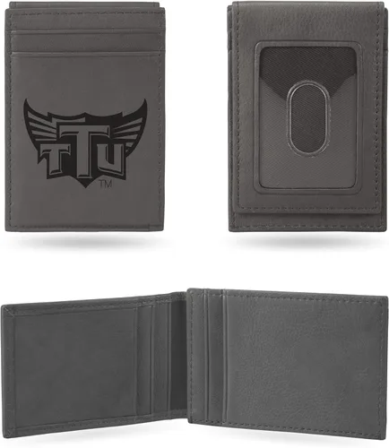 Vista 58 de Rico Industries NCAA - Cartera de bolsillo frontal grabada con láser gris, compacta, cómoda, delgada