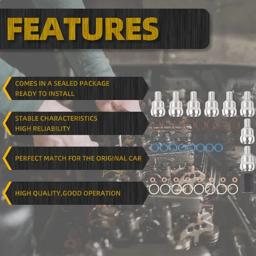 Vista 3 de Dasbecan Paquete de 8 kits de juntas tóricas/inyectores de herramientas de bola de alta presión compatibles con Ford 6.0L Powerstroke 2003-2010 Kit