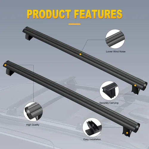 Vista 4 de Barra transversal OCPTY para Jeep Grand Cherokee 2011-2021 with Grooved Side Rails Aluminum Luggage Racks For Rooftop Cargo