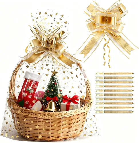 Vista 15 de 100 bolsas de regalo con estampado de estrellas de 3 x 5 pulgadas, bolsas de regalo de celofán, bolsas de regalo de celofán, bolsas de regalo