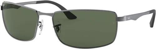 Vista 2 de Ray-Ban Gafas de sol rectangulares de metal RB3498 para hombre