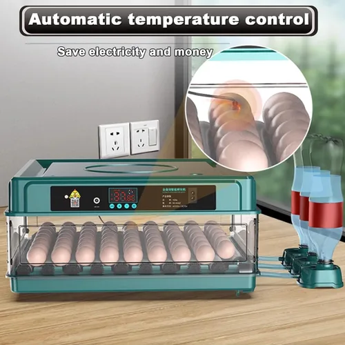 Vista 2 de 98/120/128 Egg Incubator with Automatic Turning, Temperature & Humidity Control - Digital Hatcher for Home & Lab Brooding (98)