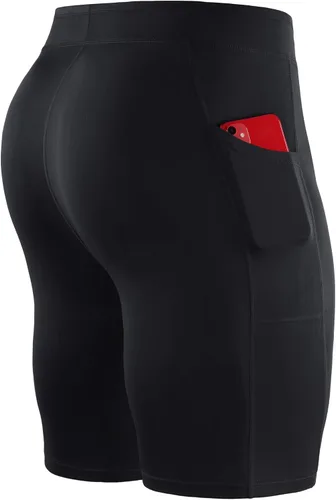 Vista 7 de NELEUS Men's 3 Pack Running Compression Shorts with Pockets
