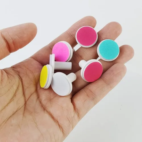 Vista 5 de NSBELL 36 almohadillas de lima de uñas para bebé, almohadillas de repuesto para recortadora de uñas, cabezales eléctricos de rectificado de uñas