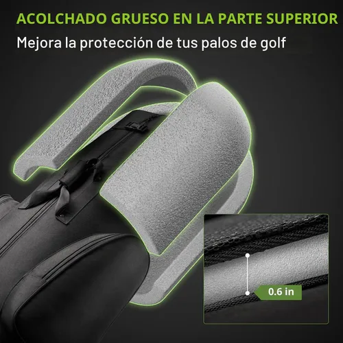 Vista 4 de APTY Padded Golf Club Travel Bag with Wheels, Golf Travel Case for Airlines