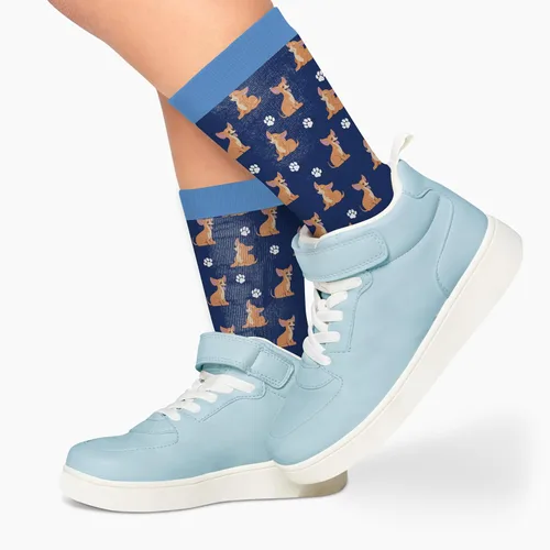 Vista 3 de Mingnei Divertidos calcetines de perro Chihuahua, calcetines de Chihuahua, amantes de Chihuahua, calcetines de vestir para mujeres y hombres
