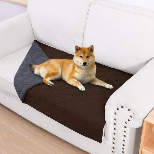 Vista 89 de Smiry Funda Impermeable para Cama de Perro Manta para Mascotas, Manta Suave y Lavable para Perros para Muebles Cama Sofá Sofá Reversible, a Cuadros