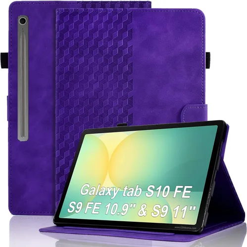 Vista 70 de Funda para Samsung Galaxy Tab S6 Lite 2024/2022/2020 de 10.4 pulgadas SM-P620/P625/P610/P613/P615/P619 de piel sintética, funda magnética con Negro