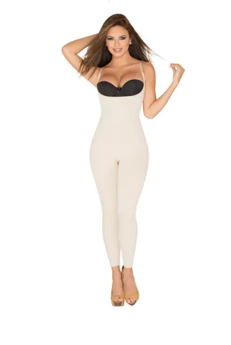 Vista 2 de Faja Shapewear - Corsé de cuerpo completo con correas ajustables para cintura, Desnudo