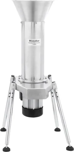 Vista 2 de Trituradora de manzana de frutas de 1100 W. Molinillo de patatas y peras de manzana entera – hacer pulpa fina. Pulper rascador de frutas de acero