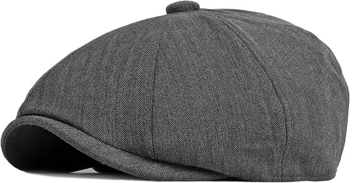 Vista 9 de DIYDECAL Gorra de Newsboy para hombre, 8 paneles, mezcla de algodón, sombrero de golf plano Ivy Gatsby Cabbie Caqui