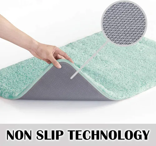 Vista 4 de Suchtale - Alfombra de baño antideslizante, tapete de baño de microfibra suave, absorbente de agua, peluda, lavable a máquina, para regadera, 16 x