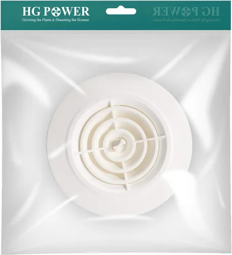 Vista 9 de Rejilla de Ventilación Redonda de 4 Pulgadas, HG Power Cubierta de Ventilación Ajustable de ABS, Rejilla de Lamas Blanca Apta para Baño, Oficina