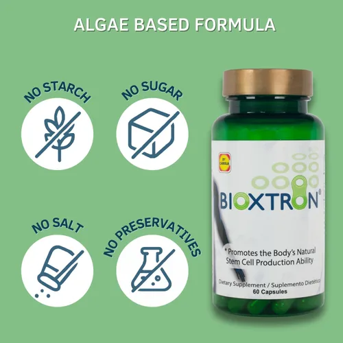 Vista 7 de Bioxtron Suplemento Natural de Células Madre en Cápsulas - Algas Azules y Verdes, Espirulina, Apoyo Energético - 60 Cápsulas