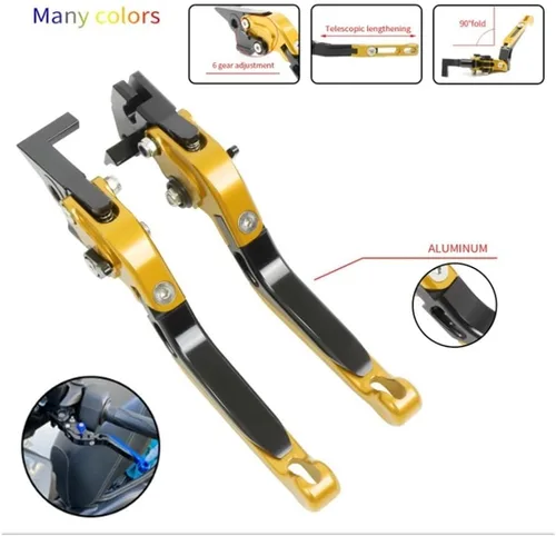 Vista 2 de Motorcycle Brake Lever for FZ8 FZ-8 2011 2012 2013 2014 2015 2016-2020 Motorcycle Adjustable Folding Extendable Brake Clutch Levers Handle