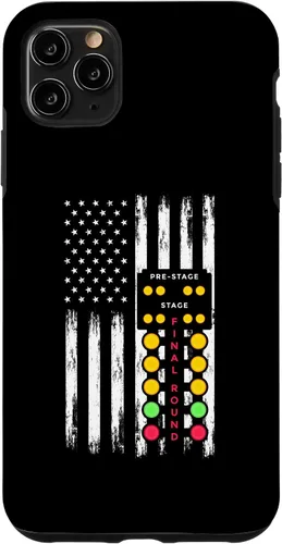 Vista 13 de American Flag Drag Strip Auto Tree Light Racecar Driver Case for iPhone 16