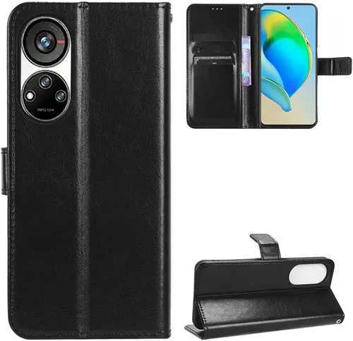 Vista 38 de Funda para Boost Mobile Celero 5G + Funda de piel con tapa para Boost Mobile Celero 5G Plus, color negro